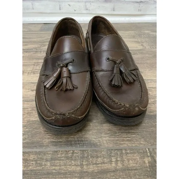 Bass‎ G.H. Bass &amp; Co. Heritage Collection Size 9D Brown Leather Tasseled Loafers