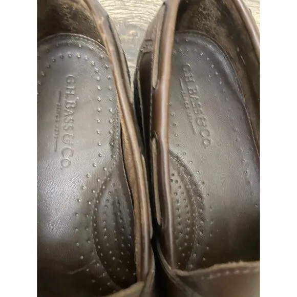 Bass‎ G.H. Bass &amp; Co. Heritage Collection Size 9D Brown Leather Tasseled Loafers