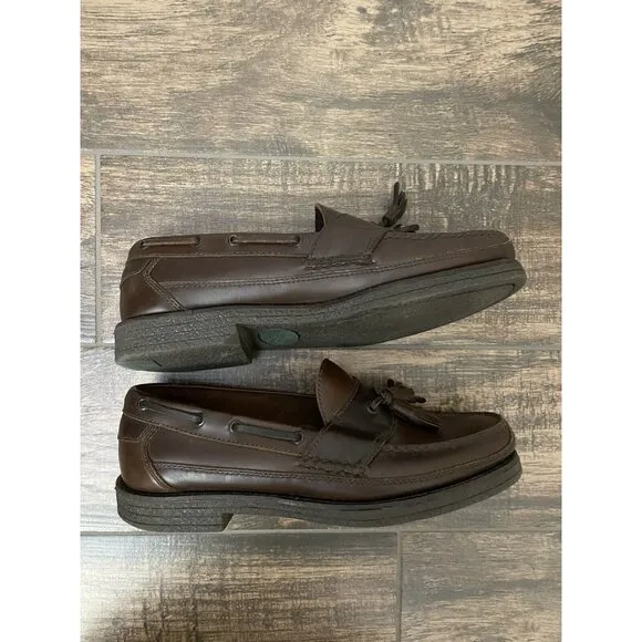 Bass‎ G.H. Bass &amp; Co. Heritage Collection Size 9D Brown Leather Tasseled Loafers
