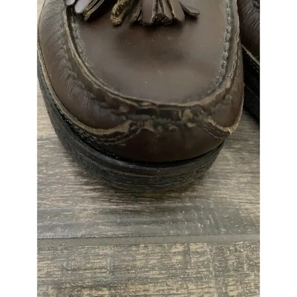 Bass‎ G.H. Bass &amp; Co. Heritage Collection Size 9D Brown Leather Tasseled Loafers