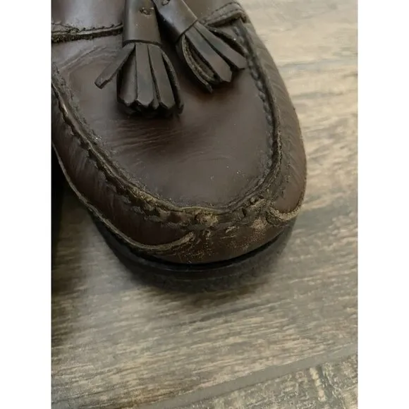 Bass‎ G.H. Bass &amp; Co. Heritage Collection Size 9D Brown Leather Tasseled Loafers