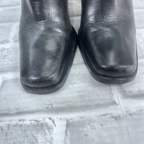 Bass Traynor Women's Size 8.5 Chunky Black Platform Mid Calf Zipper Y2K Boots