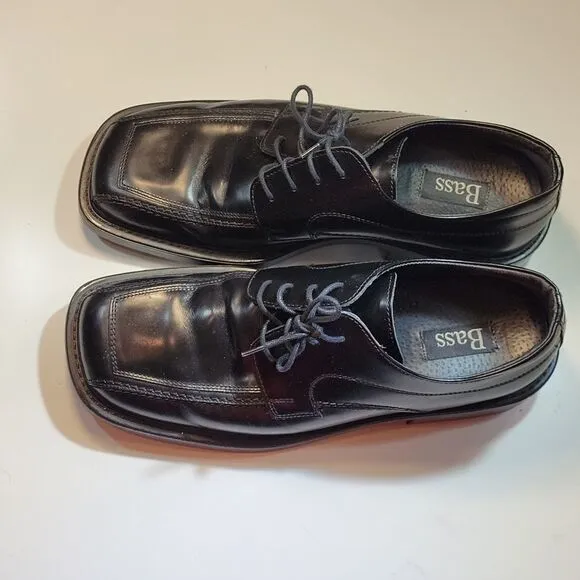 BASS MUGUEM LEATHER LACE-UP CLOSURE MEN'S DRESS SHOES