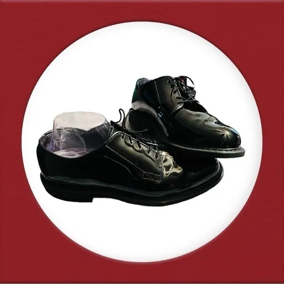 Bates Gloss Oxford Dress Shoes Vibram Soles US Military Men’s Size 11 E~00941C
