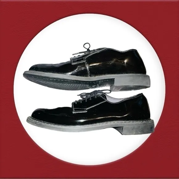 Bates Gloss Oxford Dress Shoes Vibram Soles US Military Men’s Size 11 E~00941C