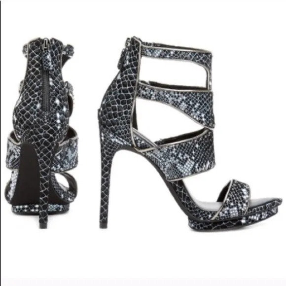 BCBGMaxAzria Freeda snakeskin stiletto, Sz. 6.5