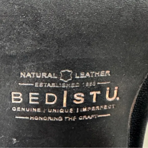 Bed Stu Onset Leather Peep Toe Booties Size 7.5
