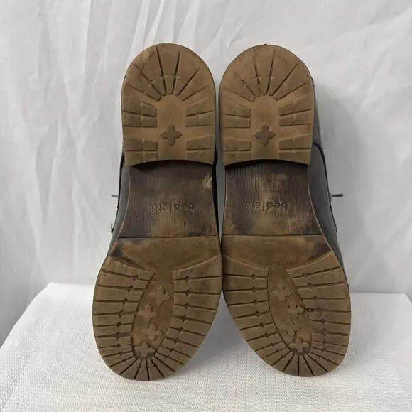 Bed Stu Shoes Mens 12 Gray Leather Distressed Cap Toe Casual Laced Up‎ Oxfords