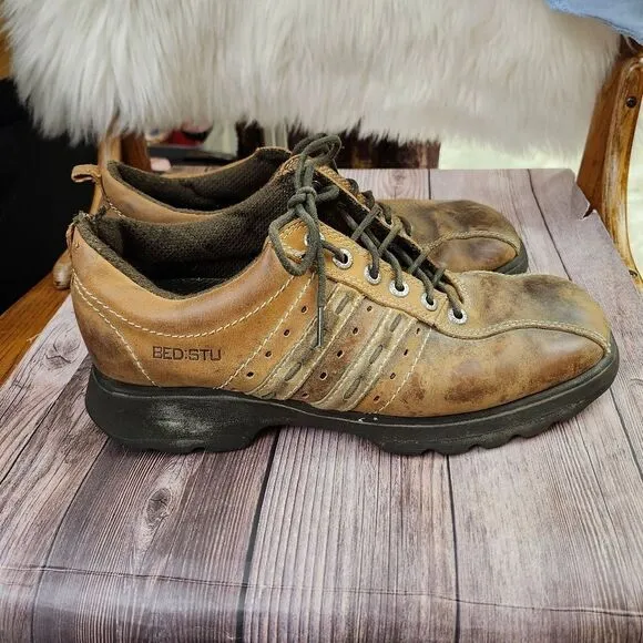 BedStu Square toe The Next Step Y2K distressed leather Oxford shoes 43/10