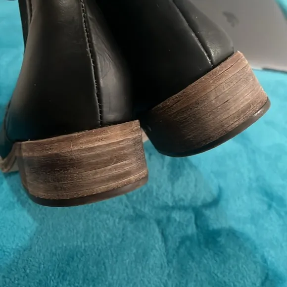Beek Boots Black Leather Size 7