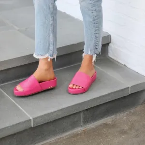 Beek Pelican Leather Platform Sandal (Color Hibiscus)
