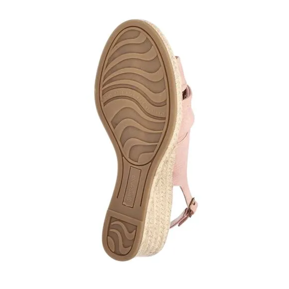 Bella Vita Women's Cheerful Espadrille Slingback Wedge Sandals Blush Size 7