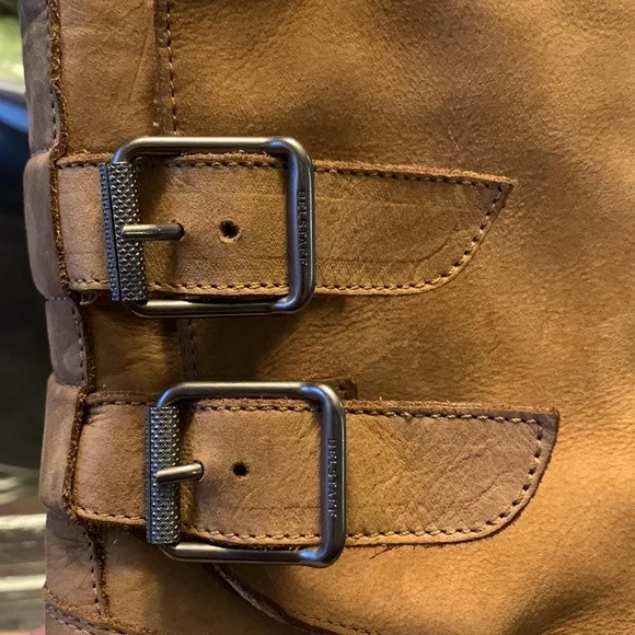 Belstaff Tan Suede Moto Style Boots EU 36