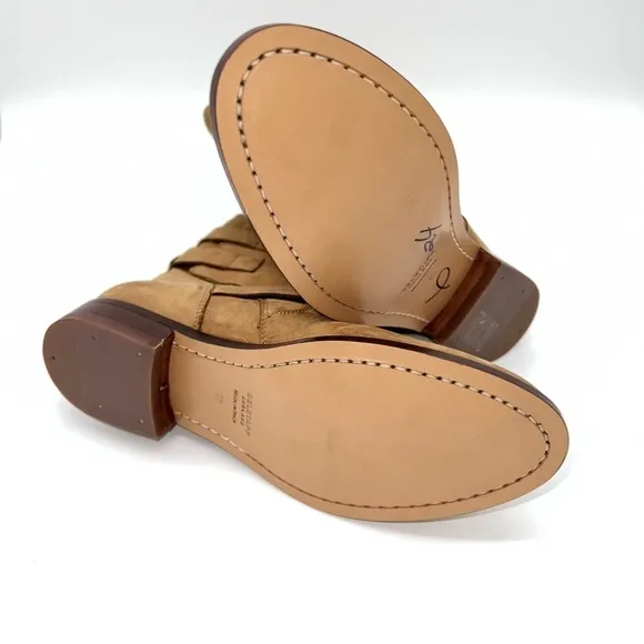 Belstaff Tan Suede Moto Style Boots EU 36