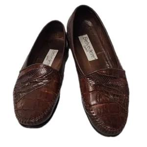 BELVEDERE FLORENCE CROCODILE AND LIZARD LOAFERS MENS 9