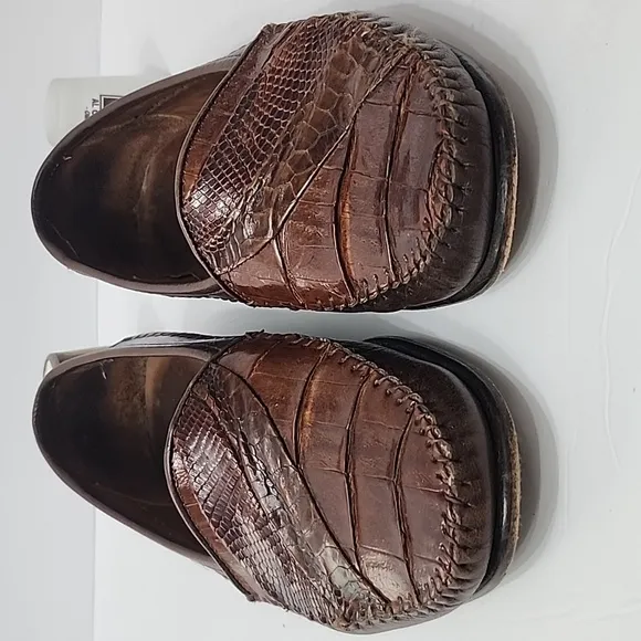 BELVEDERE FLORENCE CROCODILE AND LIZARD LOAFERS MENS 9