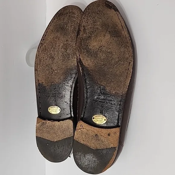 BELVEDERE FLORENCE CROCODILE AND LIZARD LOAFERS MENS 9