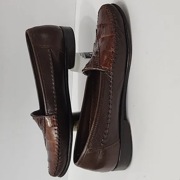 BELVEDERE FLORENCE CROCODILE AND LIZARD LOAFERS MENS 9