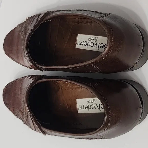 BELVEDERE FLORENCE CROCODILE AND LIZARD LOAFERS MENS 9