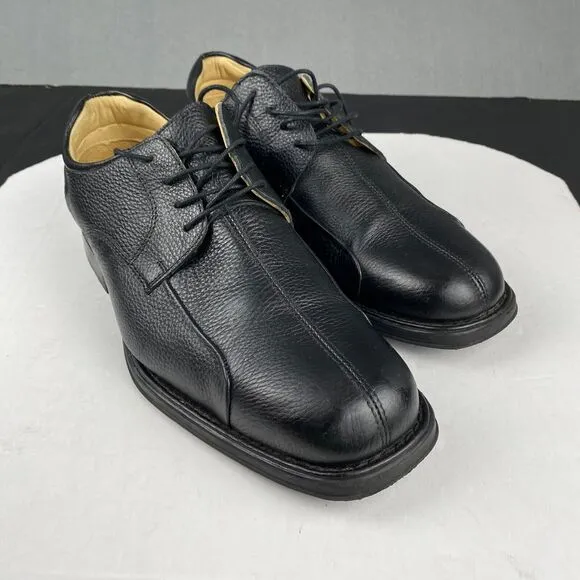Belvedere Studio Bay Bridge Black Leather Derby Shoes Size 13  EEE,Dress Shoes