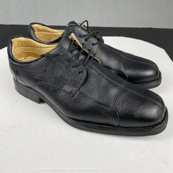 Belvedere Studio Bay Bridge Black Leather Derby Shoes Size 13  EEE,Dress Shoes