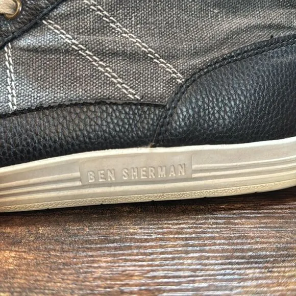 Ben Sherman &quot;Knox Mid Top&quot; Black/Gray Shoes. size 10