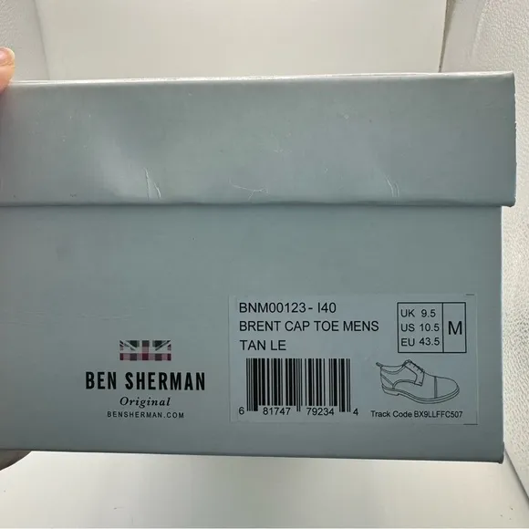 Ben Sherman Brent Cap Toe Tan Dress Shoes