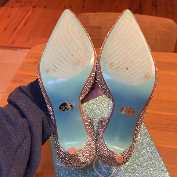 Betsey Johnson Blue Women's Pump, Silver Satin