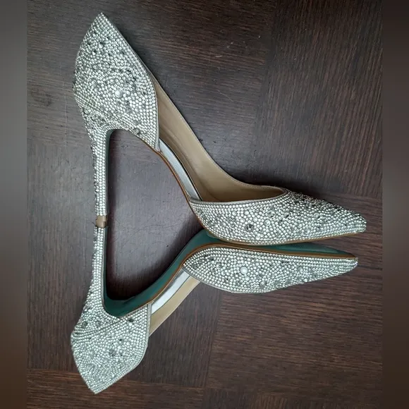BETSEY JOHNSON SB HAZIL Rhinestone Stiletto Pumps SIZE 8.5 Excellent Condition