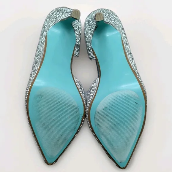 BETSEY JOHNSON SB HAZIL Rhinestone Stiletto Pumps SIZE 8.5 Excellent Condition
