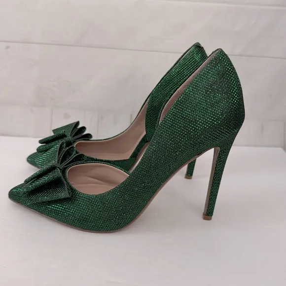 Betsy Johnson Size 8.5 Prince Green Sparky Stiletto Heels