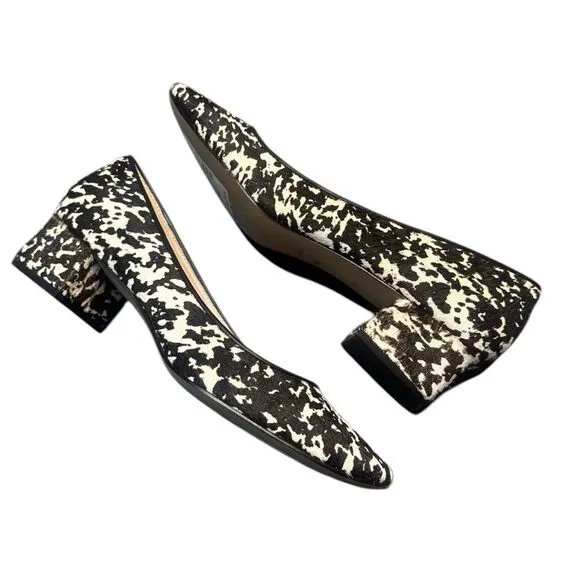 Bettye Muller Real Calf Hair Block Heel Pumps Size 9