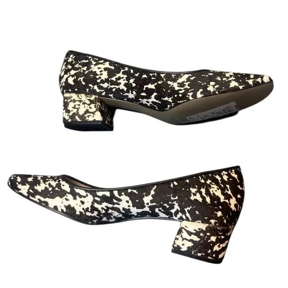 Bettye Muller Real Calf Hair Block Heel Pumps Size 9
