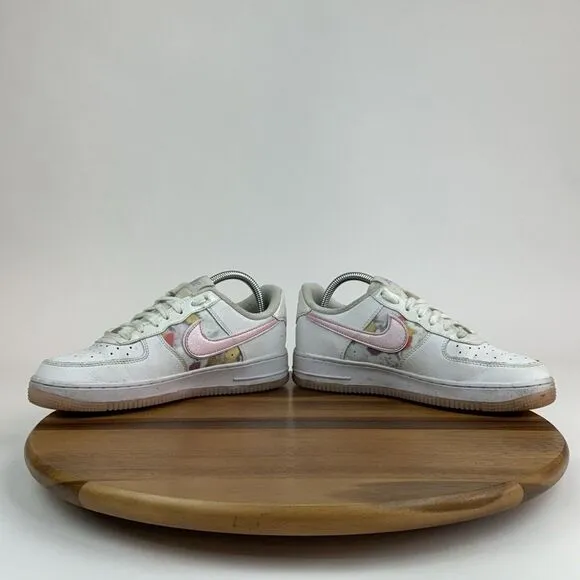 Big Kids Nike Air Force 1 LV 8 Low White Floral Casual Sneakers Shoes Size 6.5 Y