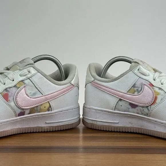 Big Kids Nike Air Force 1 LV 8 Low White Floral Casual Sneakers Shoes Size 6.5 Y