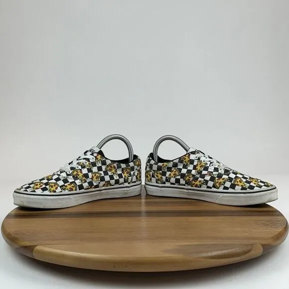 Big Kids Vans Pizza Party Era Check Casual Skateboarding Shoes Sneakers Size 5 Y