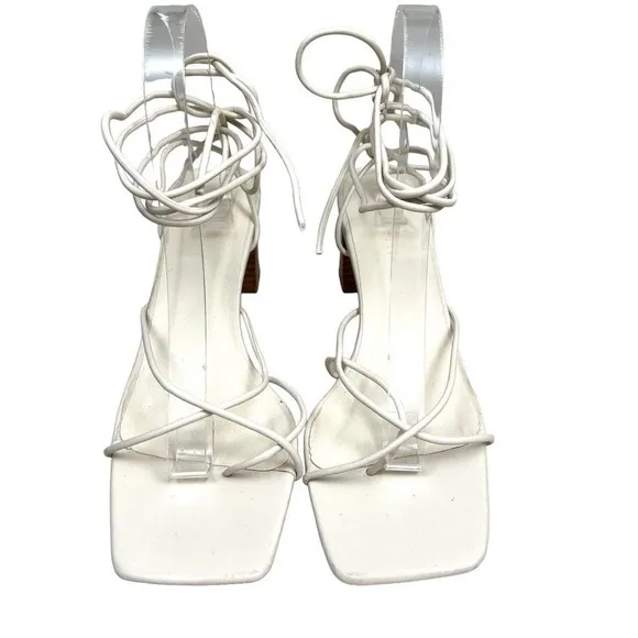 BILLINI Issa Sandal Strappy Lace Up Stacked Block‎ Heel Women Size 8