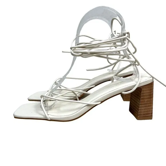 BILLINI Issa Sandal Strappy Lace Up Stacked Block‎ Heel Women Size 8