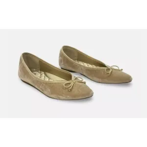 Birdies 9 Donqun Velvet Ballet Flats Champagne Beige Shoes Pointed Toe Preppy