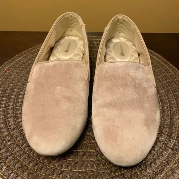 Birdies Ballet Flats Golden Oak Suede The Starling Almond Toe Slip-On Shoes 11