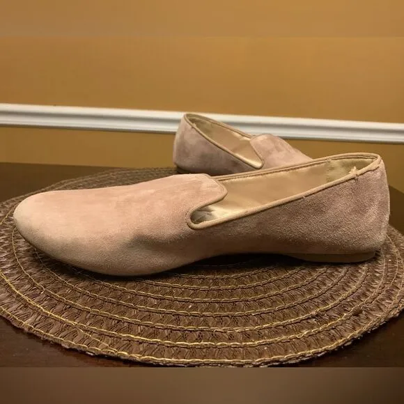Birdies Ballet Flats Golden Oak Suede The Starling Almond Toe Slip-On Shoes 11