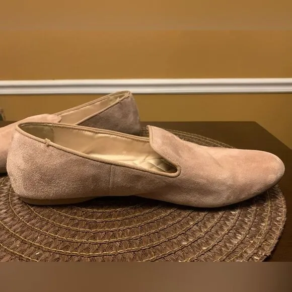 Birdies Ballet Flats Golden Oak Suede The Starling Almond Toe Slip-On Shoes 11