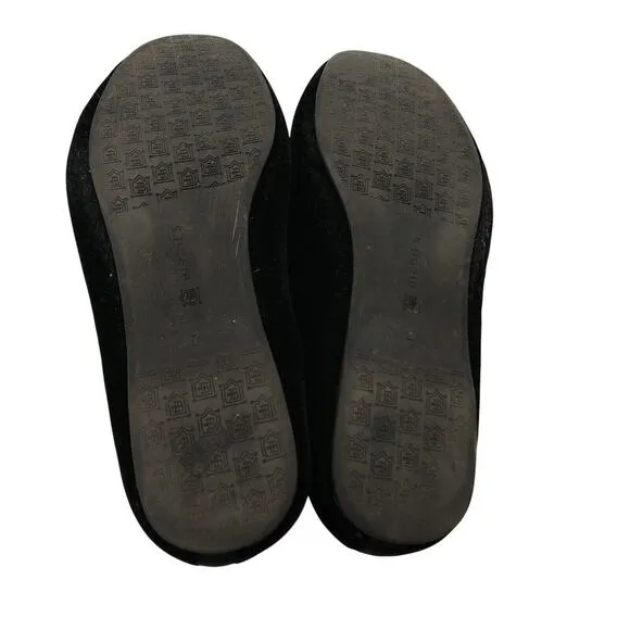 Birdies The Starling Black Velvet Loafers Flats Size 7 Slip On Smoking Shoes