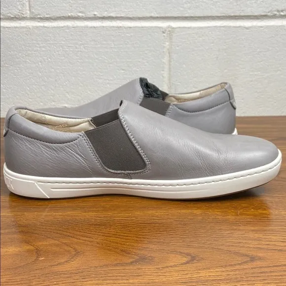 Birkenstock Men's Barrie Grey and White Leather Loafers‎ EU42 Regular Fit 289271