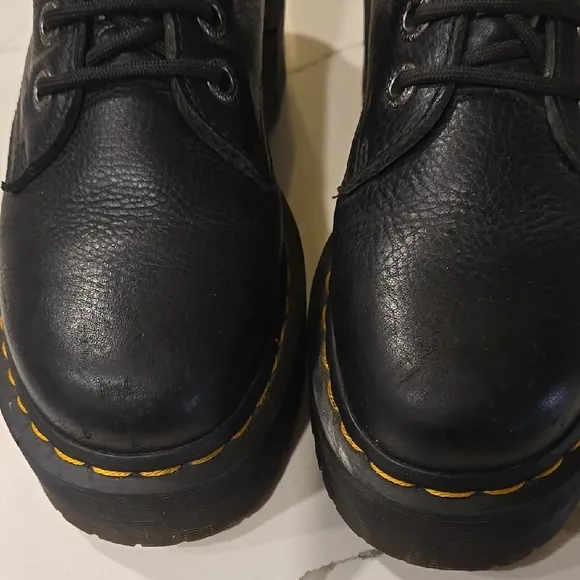 Black Pisa Leather Jadon Platform Boots