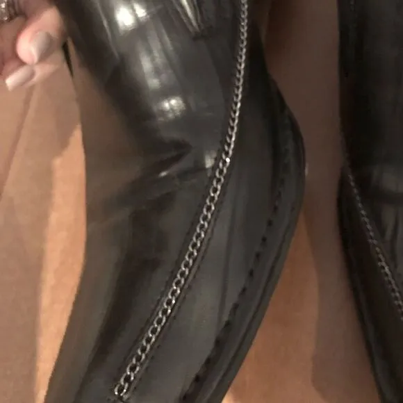 Black chain shoes