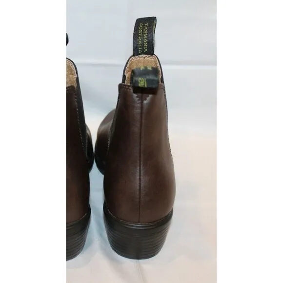 Blundstone 2232 Low Heel Short Chelsea‎ Boots Women's Brown Vegan Leather NIB