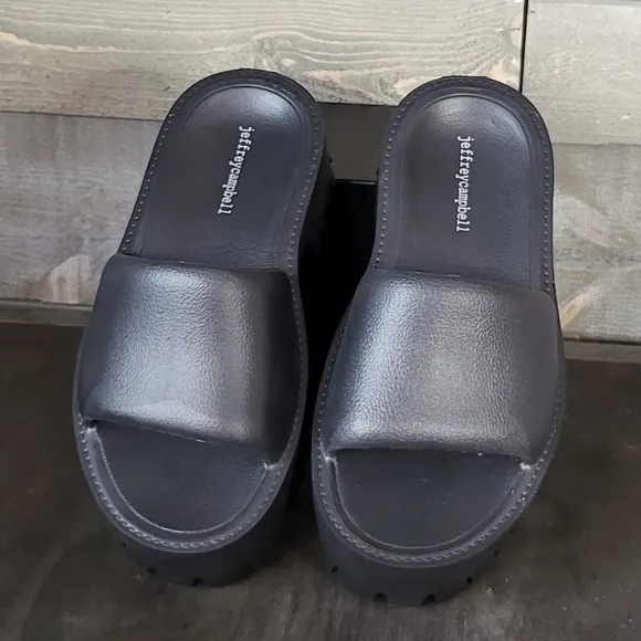 BNIB Jeffrey Campbell Summertime Jellies Platform Slide Sandals