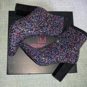 BNIB Material Girl Multi-color bling sock booties