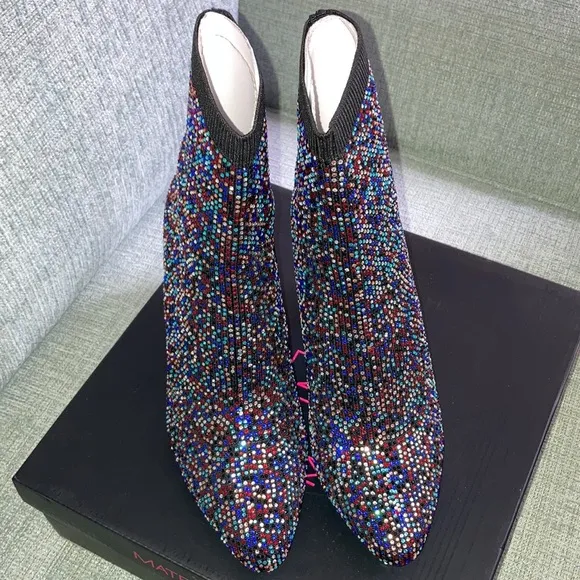 BNIB Material Girl Multi-color bling sock booties